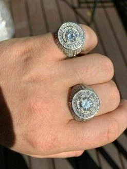 Men's Solid 925 Sterling Silver Big Diamond Solitaire RING Real Icy Large Pinky 16 Men's Solid 925 Sterling Silver Big Diamond Solitaire RING Real Icy Large Pinky -Harlem Bling Shop harlembling mens solid 925 sterling silver big diamond solitaire ring real icy large pinky 20890.1664390553