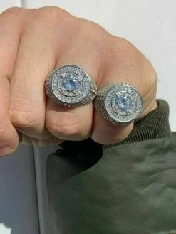 Men's Solid 925 Sterling Silver Big Diamond Solitaire RING Real Icy Large Pinky 24 Men's Solid 925 Sterling Silver Big Diamond Solitaire RING Real Icy Large Pinky -Harlem Bling Shop harlembling mens solid 925 sterling silver big diamond solitaire ring real icy large pinky 61075.1664373404