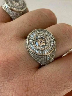 Men's Solid 925 Sterling Silver Big Diamond Solitaire RING Real Icy Large Pinky 17 Men's Solid 925 Sterling Silver Big Diamond Solitaire RING Real Icy Large Pinky -Harlem Bling Shop harlembling mens solid 925 sterling silver big diamond solitaire ring real icy large pinky 70774.1664376793