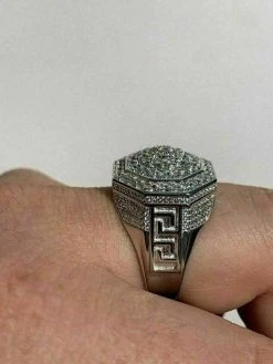 Men's Solid 925 Sterling Silver Big Octagon Hip Hop RING Super Iced Large Pinky 23 Men's Solid 925 Sterling Silver Big Octagon Hip Hop RING Super Iced Large Pinky -Harlem Bling Shop harlembling mens solid 925 sterling silver big octagon hip hop ring super iced large pinky 78667.1664389622