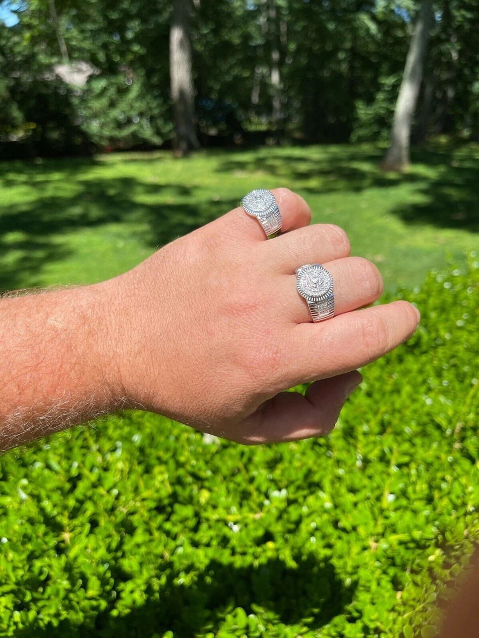 Men's Solid 925 Sterling Silver Diamond Pinky RING ICED Bust Out Down Size 7-13 9 Men's Solid 925 Sterling Silver Diamond Pinky RING ICED Bust Out Down Size 7-13 - Image 7