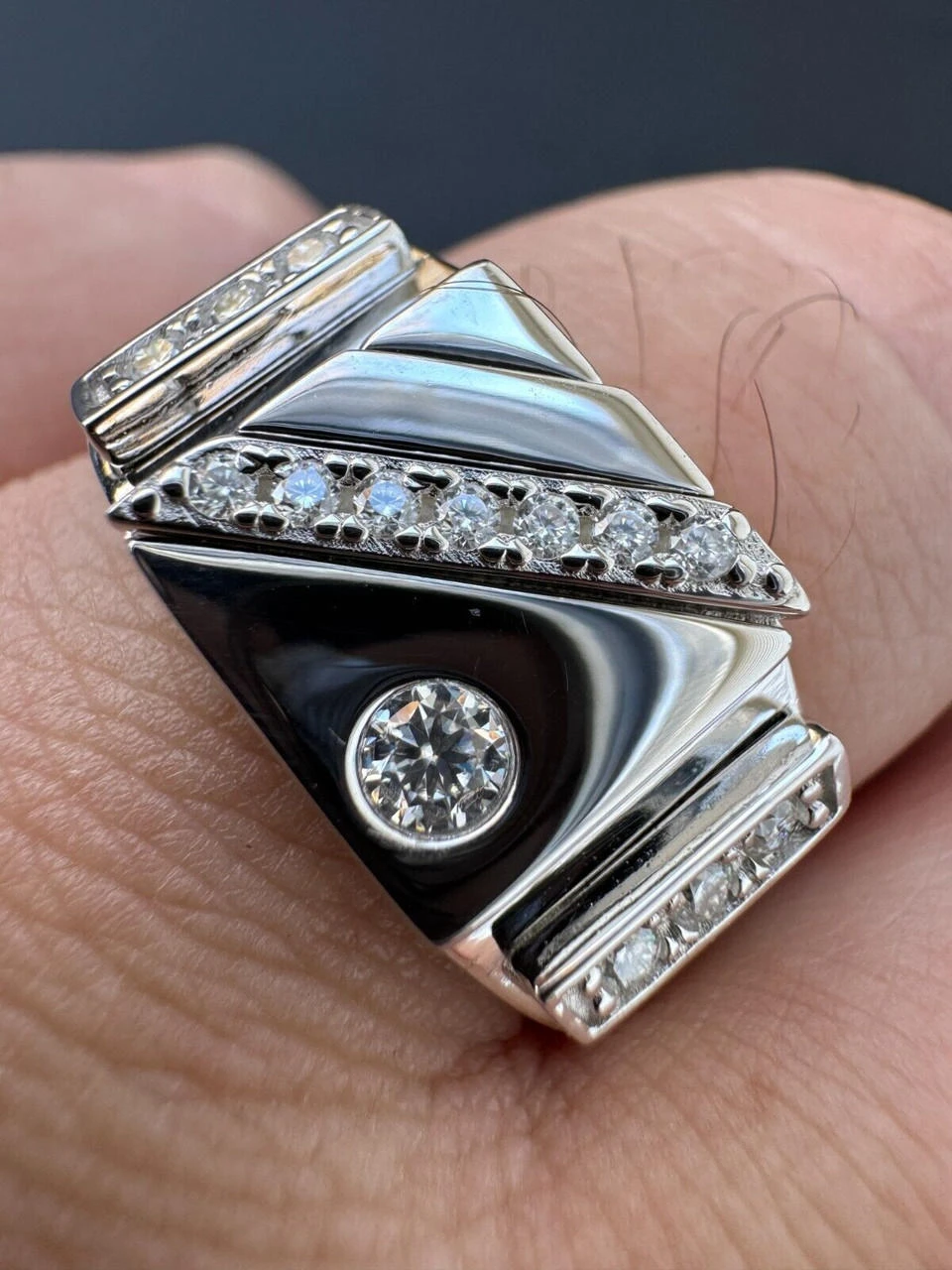 Mens Solid 925 Sterling Silver Iced Out Moissanite Ring - Sizes 6-13 - Passes Tester 12 Mens Solid 925 Sterling Silver Iced Out Moissanite Ring - Sizes 6-13 - Passes Tester - Image 10