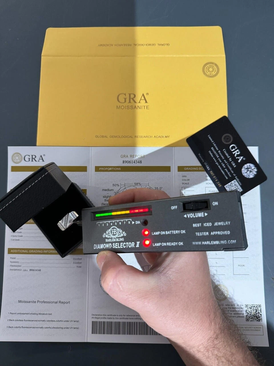 Mens Solid 925 Sterling Silver Iced Out Moissanite Ring - Sizes 6-13 - Passes Tester 9 Mens Solid 925 Sterling Silver Iced Out Moissanite Ring - Sizes 6-13 - Passes Tester - Image 7