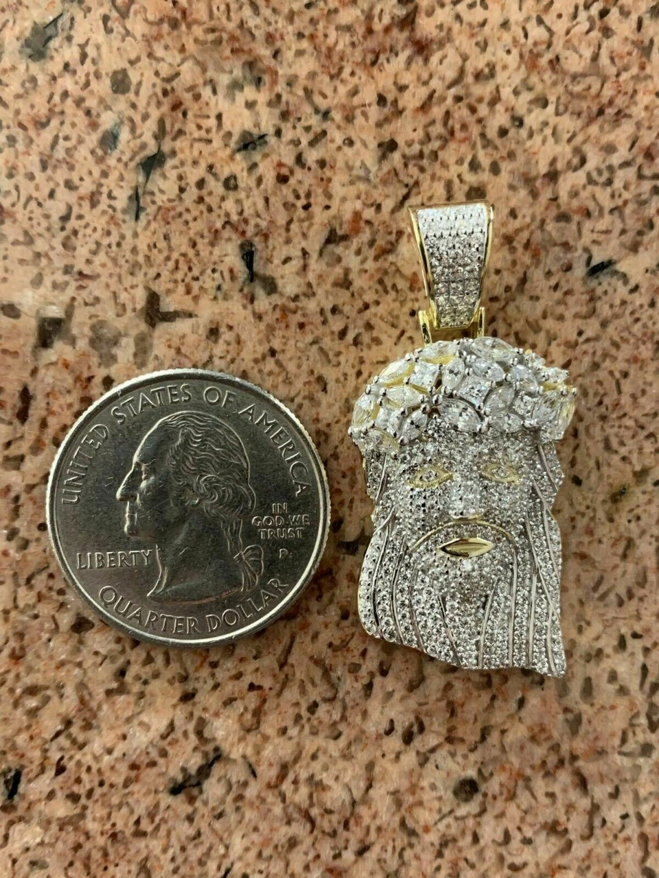 Mens Solid 925 Sterling Silver Jesus Piece Real Iced Bust Down Yellow Rose Gold 13 Mens Solid 925 Sterling Silver Jesus Piece Real Iced Bust Down Yellow Rose Gold - Image 11