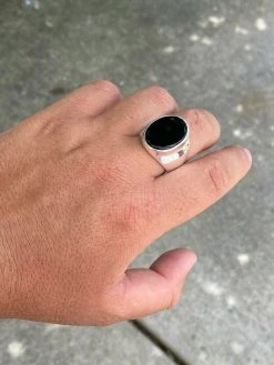 Men's Solid 925 Sterling Silver Real Black Onyx Signet Ring Sz 7-13 Pinky Large -Harlem Bling Shop harlembling mens solid 925 sterling silver real black onyx signet ring sz 7 13 pinky large 61044.1664388756