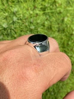 Men's Solid 925 Sterling Silver Real Black Onyx Signet Ring Sz 7-13 Pinky Large -Harlem Bling Shop harlembling mens solid 925 sterling silver real black onyx signet ring sz 7 13 pinky large 91466.1664388645