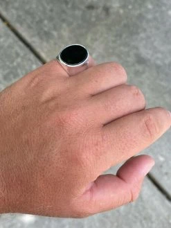Men's Solid 925 Sterling Silver Real Black Onyx Signet Ring Sz 7-13 Pinky Large -Harlem Bling Shop harlembling mens solid 925 sterling silver real black onyx signet ring sz 7 13 pinky large 95590.1664396187