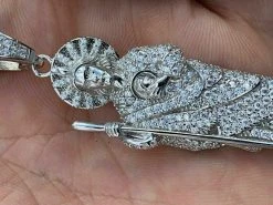 Men's Solid 925 Sterling Silver St Jude San Judas Tadeo Iced Pendant Real Icy 23 Men's Solid 925 Sterling Silver St Jude San Judas Tadeo Iced Pendant Real Icy -Harlem Bling Shop harlembling mens solid 925 sterling silver st jude san judas tadeo iced pendant real icy 61695.1665671275