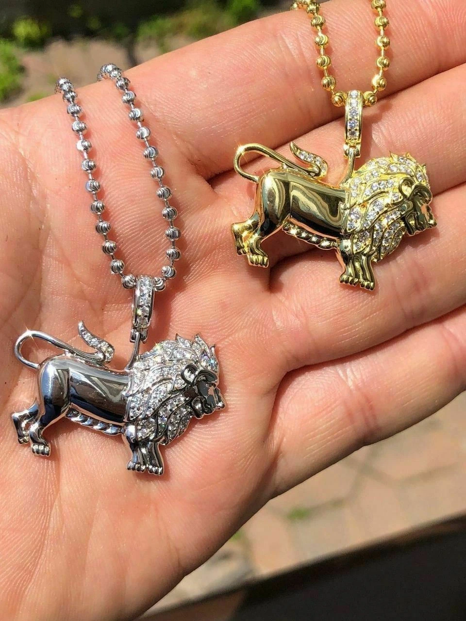 Mens Solid Silver 2ct Diamond Rasta Lion Of Judah African Leo Pendant 14k Gold 11 Mens Solid Silver 2ct Diamond Rasta Lion Of Judah African Leo Pendant 14k Gold - Image 9