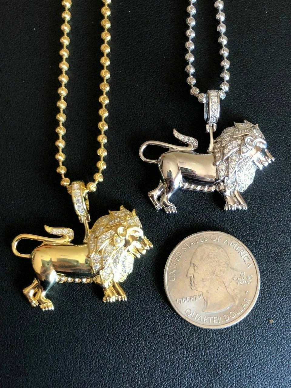 Mens Solid Silver 2ct Diamond Rasta Lion Of Judah African Leo Pendant 14k Gold 5 Mens Solid Silver 2ct Diamond Rasta Lion Of Judah African Leo Pendant 14k Gold - Image 3
