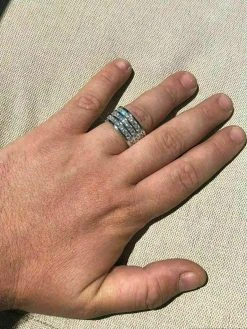 Mens Tennis Ring 14k Gold Over Solid 925 Silver Diamond Pinky Wedding Band REAL 19 Mens Tennis Ring 14k Gold Over Solid 925 Silver Diamond Pinky Wedding Band REAL -Harlem Bling Shop harlembling mens tennis ring 14k gold over solid 925 silver diamond pinky wedding band real 06915.1664373025