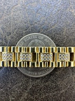 MOISSANITE 10mm Iced Presidential Bracelet Real 14K Gold Over 925 Silver Flooded -Harlem Bling Shop harlembling moissanite 10mm iced presidential bracelet real 14k gold over 925 silver flooded 40289.1688685281