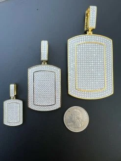 MOISSANITE 14k Gold Vermeil Dog Tag Iced Hip Hop Pendant Necklace Diamond Tester 20 MOISSANITE 14k Gold Vermeil Dog Tag Iced Hip Hop Pendant Necklace Diamond Tester -Harlem Bling Shop harlembling moissanite 14k gold vermeil dog tag iced hip hop pendant necklace diamond tester 03674.1664355081