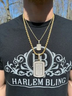 MOISSANITE 14k Gold Vermeil Dog Tag Iced Hip Hop Pendant Necklace Diamond Tester 16 MOISSANITE 14k Gold Vermeil Dog Tag Iced Hip Hop Pendant Necklace Diamond Tester -Harlem Bling Shop harlembling moissanite 14k gold vermeil dog tag iced hip hop pendant necklace diamond tester 24370.1664362299