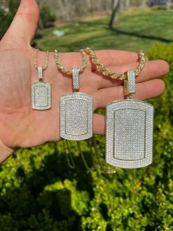 MOISSANITE 14k Gold Vermeil Dog Tag Iced Hip Hop Pendant Necklace Diamond Tester 25 MOISSANITE 14k Gold Vermeil Dog Tag Iced Hip Hop Pendant Necklace Diamond Tester -Harlem Bling Shop harlembling moissanite 14k gold vermeil dog tag iced hip hop pendant necklace diamond tester 64698.1664355564