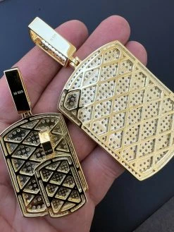MOISSANITE 14k Gold Vermeil Dog Tag Iced Hip Hop Pendant Necklace Diamond Tester 21 MOISSANITE 14k Gold Vermeil Dog Tag Iced Hip Hop Pendant Necklace Diamond Tester -Harlem Bling Shop harlembling moissanite 14k gold vermeil dog tag iced hip hop pendant necklace diamond tester 85954.1664360172