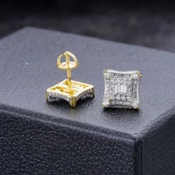 MOISSANITE 14k Gold Vermeil Real HipHop Mens Earrings Large Square Kite Baguette 17 MOISSANITE 14k Gold Vermeil Real HipHop Mens Earrings Large Square Kite Baguette -Harlem Bling Shop harlembling moissanite 14k gold vermeil real hiphop mens earrings large square kite baguette 77477.1664356749