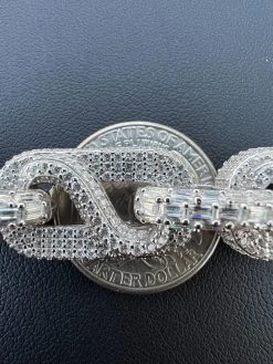 MOISSANITE 14mm Mens Hip Hop Iced Gucci Infinity Link 16-28" Pass Diamond Test -Harlem Bling Shop harlembling moissanite 14mm mens hip hop iced gucci infinity link 16 28 pass diamond test 05311.1674841794