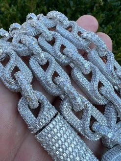 MOISSANITE 14mm Mens Hip Hop Iced Gucci Infinity Link 16-28" Pass Diamond Test -Harlem Bling Shop harlembling moissanite 14mm mens hip hop iced gucci infinity link 16 28 pass diamond test 15037.1674841983