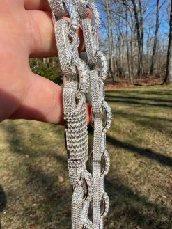 MOISSANITE 14mm Mens Hip Hop Iced Gucci Infinity Link 16-28" Pass Diamond Test -Harlem Bling Shop harlembling moissanite 14mm mens hip hop iced gucci infinity link 16 28 pass diamond test 15066.1674841667