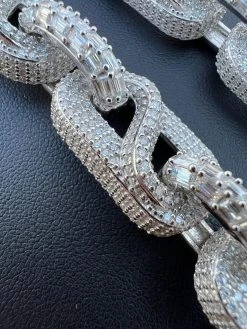 MOISSANITE 14mm Mens Hip Hop Iced Gucci Infinity Link 16-28" Pass Diamond Test -Harlem Bling Shop harlembling moissanite 14mm mens hip hop iced gucci infinity link 16 28 pass diamond test 70004.1674841989