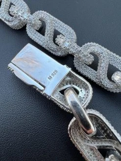 MOISSANITE 14mm Mens Hip Hop Iced Gucci Infinity Link 16-28" Pass Diamond Test -Harlem Bling Shop harlembling moissanite 14mm mens hip hop iced gucci infinity link 16 28 pass diamond test 74357.1674841770