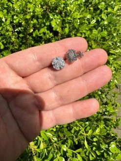 Moissanite 3D Iced 925 Silver Screwback Earrings 10mm Baguette Iced Mens Studs -Harlem Bling Shop harlembling moissanite 3d iced 925 silver screwback earrings 10mm baguette iced mens studs 30550.1683751949