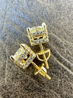 Moissanite 3D Iced Prong Solitaire Stud Earrings 14k Gold Plated 925 Silver 8mm 40 Moissanite 3D Iced Prong Solitaire Stud Earrings 14k Gold Plated 925 Silver 8mm -Harlem Bling Shop harlembling moissanite 3d iced prong solitaire stud earrings 14k gold plated 925 silver 8mm 06783.1682454566