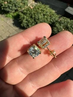 Moissanite 3D Iced Prong Solitaire Stud Earrings 14k Gold Plated 925 Silver 8mm 31 Moissanite 3D Iced Prong Solitaire Stud Earrings 14k Gold Plated 925 Silver 8mm -Harlem Bling Shop harlembling moissanite 3d iced prong solitaire stud earrings 14k gold plated 925 silver 8mm 29691.1682454522