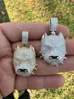 Moissanite 925 Silver / 14k Gold Pitbull Dog Pendant Necklace Pass Diamond Test 23 Moissanite 925 Silver / 14k Gold Pitbull Dog Pendant Necklace Pass Diamond Test -Harlem Bling Shop harlembling moissanite 925 silver 14k gold pitbull dog pendant necklace pass diamond test 27157.1674668654