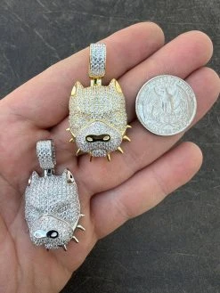 Moissanite 925 Silver / 14k Gold Pitbull Dog Pendant Necklace Pass Diamond Test 26 Moissanite 925 Silver / 14k Gold Pitbull Dog Pendant Necklace Pass Diamond Test -Harlem Bling Shop harlembling moissanite 925 silver 14k gold pitbull dog pendant necklace pass diamond test 75389.1674668479