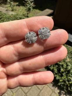 Moissanite 925 Silver 14k Gold Plated Ice Screwback Earrings 10mm Baguette Studs -Harlem Bling Shop harlembling moissanite 925 silver 14k gold plated ice screwback earrings 10mm baguette studs 55126.1683752283