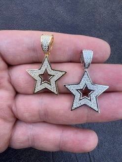 Moissanite 925 Silver /14k Gold Plated Iced Hip Hop Super Star Pendant Necklace 19 Moissanite 925 Silver /14k Gold Plated Iced Hip Hop Super Star Pendant Necklace -Harlem Bling Shop harlembling moissanite 925 silver 14k gold plated iced hip hop super star pendant necklace 96923.1670514715