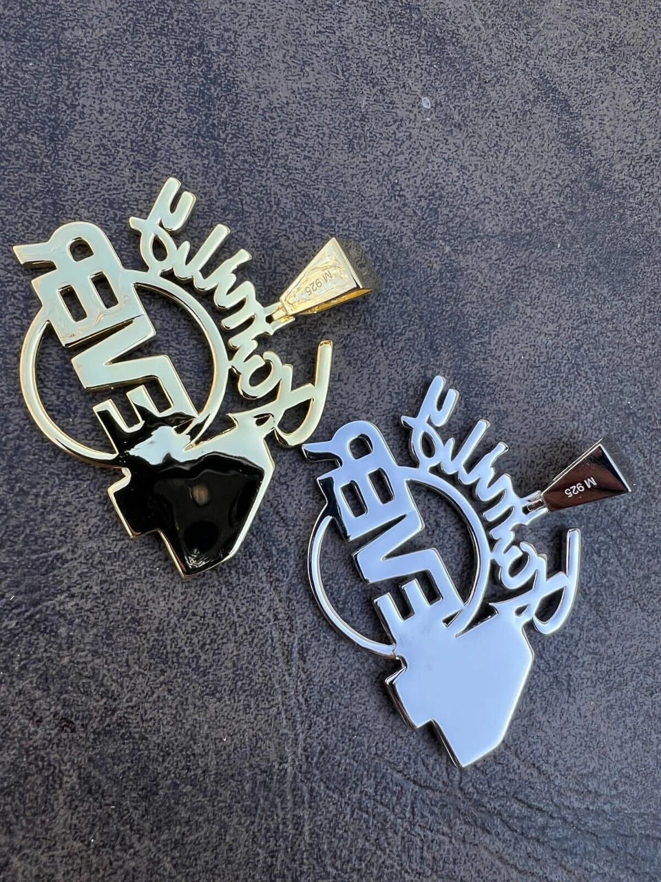 MOISSANITE 925 Silver / Gold Family Forever 4EVER Iced Hip Hop Necklace Pendant 11 MOISSANITE 925 Silver / Gold Family Forever 4EVER Iced Hip Hop Necklace Pendant - Image 9