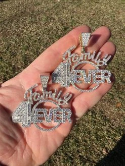 MOISSANITE 925 Silver / Gold Family Forever 4EVER Iced Hip Hop Necklace Pendant 29 MOISSANITE 925 Silver / Gold Family Forever 4EVER Iced Hip Hop Necklace Pendant -Harlem Bling Shop harlembling moissanite 925 silver gold family forever 4ever iced hip hop necklace pendant 12035.1675360599