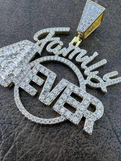 MOISSANITE 925 Silver / Gold Family Forever 4EVER Iced Hip Hop Necklace Pendant 25 MOISSANITE 925 Silver / Gold Family Forever 4EVER Iced Hip Hop Necklace Pendant -Harlem Bling Shop harlembling moissanite 925 silver gold family forever 4ever iced hip hop necklace pendant 43429.1675360559
