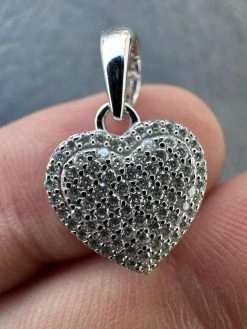 MOISSANITE 925 Silver Iced Small Ladies Heart Shaped Love Pendant Necklace Charm 28 MOISSANITE 925 Silver Iced Small Ladies Heart Shaped Love Pendant Necklace Charm -Harlem Bling Shop harlembling moissanite 925 silver iced small ladies heart shaped love pendant necklace charm 06059.1680291793