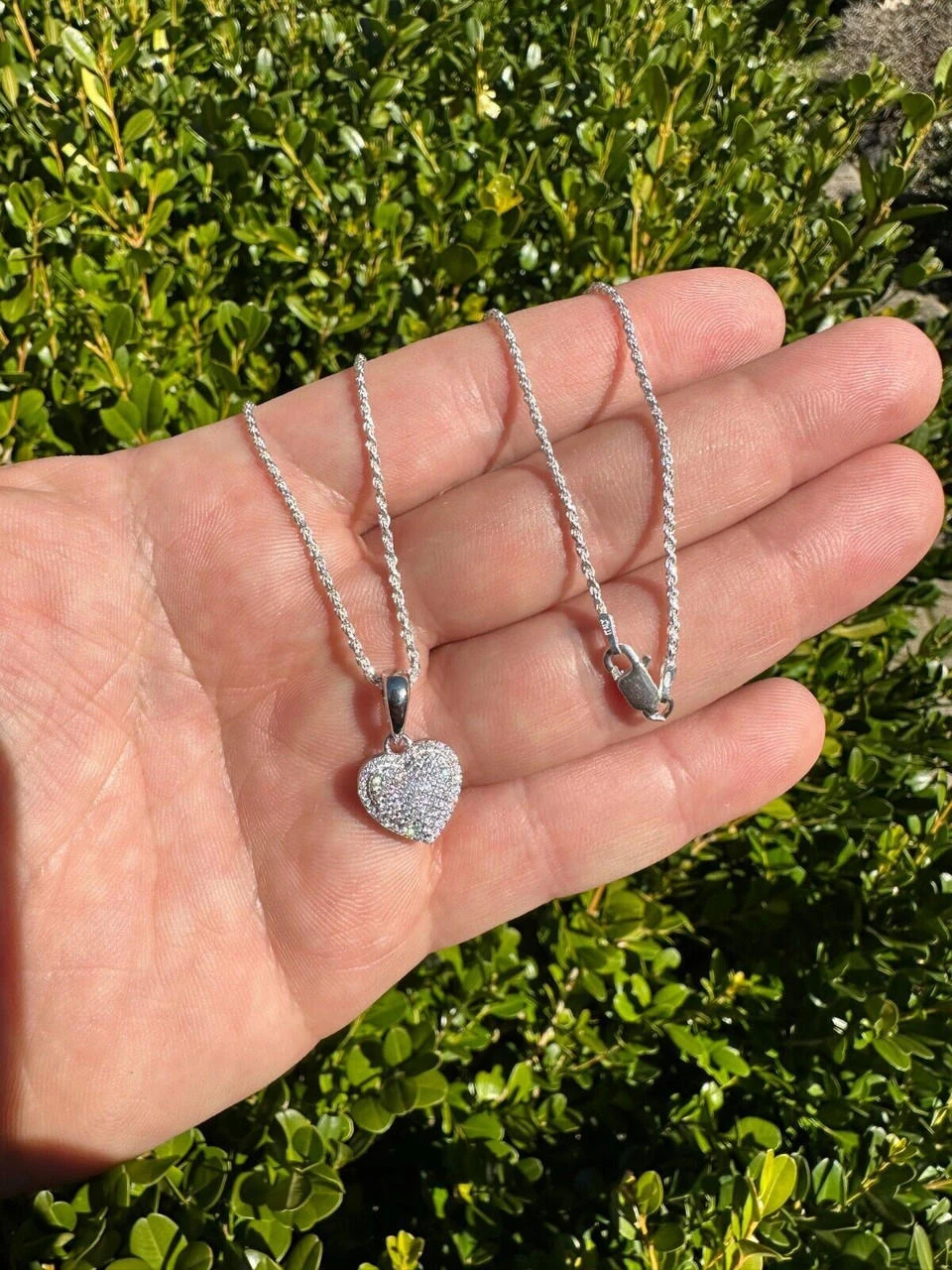 MOISSANITE 925 Silver Iced Small Ladies Heart Shaped Love Pendant Necklace Charm 22 MOISSANITE 925 Silver Iced Small Ladies Heart Shaped Love Pendant Necklace Charm - Image 20