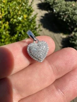 MOISSANITE 925 Silver Iced Small Ladies Heart Shaped Love Pendant Necklace Charm 35 MOISSANITE 925 Silver Iced Small Ladies Heart Shaped Love Pendant Necklace Charm -Harlem Bling Shop harlembling moissanite 925 silver iced small ladies heart shaped love pendant necklace charm 27624.1680291882