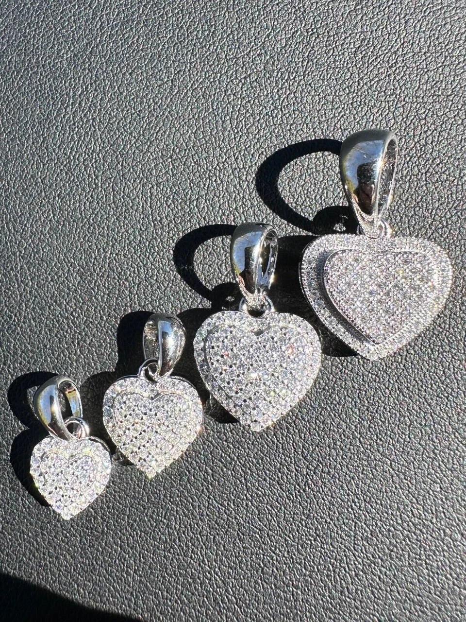 MOISSANITE 925 Silver Iced Small Ladies Heart Shaped Love Pendant Necklace Charm 7 MOISSANITE 925 Silver Iced Small Ladies Heart Shaped Love Pendant Necklace Charm - Image 5