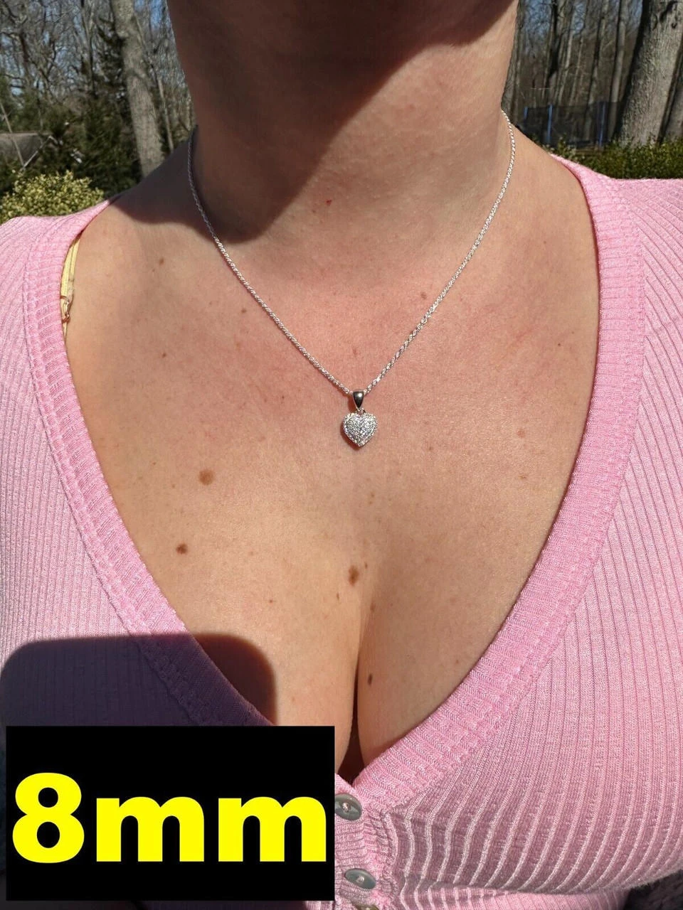 MOISSANITE 925 Silver Iced Small Ladies Heart Shaped Love Pendant Necklace Charm 4 MOISSANITE 925 Silver Iced Small Ladies Heart Shaped Love Pendant Necklace Charm - Image 2