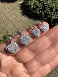 MOISSANITE 925 Silver Iced Small Ladies Heart Shaped Love Pendant Necklace Charm 27 MOISSANITE 925 Silver Iced Small Ladies Heart Shaped Love Pendant Necklace Charm -Harlem Bling Shop harlembling moissanite 925 silver iced small ladies heart shaped love pendant necklace charm 79283.1680292068