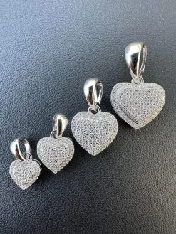 MOISSANITE 925 Silver Iced Small Ladies Heart Shaped Love Pendant Necklace Charm 38 MOISSANITE 925 Silver Iced Small Ladies Heart Shaped Love Pendant Necklace Charm -Harlem Bling Shop harlembling moissanite 925 silver iced small ladies heart shaped love pendant necklace charm 92373.1680291860