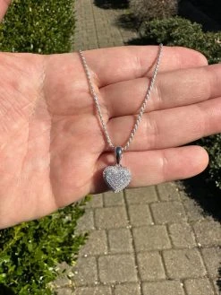 MOISSANITE 925 Silver Iced Small Ladies Heart Shaped Love Pendant Necklace Charm 29 MOISSANITE 925 Silver Iced Small Ladies Heart Shaped Love Pendant Necklace Charm -Harlem Bling Shop harlembling moissanite 925 silver iced small ladies heart shaped love pendant necklace charm 99361.1680291858