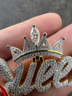 MOISSANITE 925 Silver/Gold/Rose Iced Queen W. Crown & Lipstick Pendant Necklace 27 MOISSANITE 925 Silver/Gold/Rose Iced Queen W. Crown & Lipstick Pendant Necklace -Harlem Bling Shop harlembling moissanite 925 silvergoldrose iced queen w crown and lipstick pendant necklace 89609.1674841796