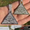 MOISSANITE All Seeing Illuminati Eye Masonic Pyramid Medallion Necklace Silver 2 MOISSANITE All Seeing Illuminati Eye Masonic Pyramid Medallion Necklace Silver -Harlem Bling Shop harlembling moissanite all seeing illuminati eye masonic pyramid medallion necklace silver 14575.1702702686