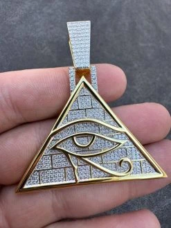 MOISSANITE All Seeing Illuminati Eye Masonic Pyramid Medallion Necklace Silver 31 MOISSANITE All Seeing Illuminati Eye Masonic Pyramid Medallion Necklace Silver -Harlem Bling Shop harlembling moissanite all seeing illuminati eye masonic pyramid medallion necklace silver 62665.1702702724