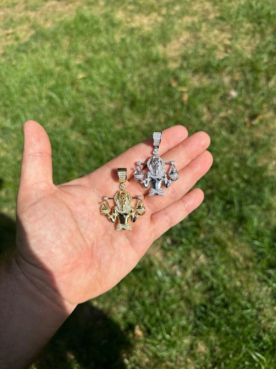 MOISSANITE Anubis Pendant Real 925 Silver / Gold Iced Egyptian Pharoah Necklace 20 MOISSANITE Anubis Pendant Real 925 Silver / Gold Iced Egyptian Pharoah Necklace - Image 18