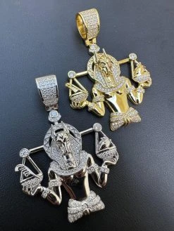 MOISSANITE Anubis Pendant Real 925 Silver / Gold Iced Egyptian Pharoah Necklace 35 MOISSANITE Anubis Pendant Real 925 Silver / Gold Iced Egyptian Pharoah Necklace -Harlem Bling Shop harlembling moissanite anubis pendant real 925 silver gold iced egyptian pharoah necklace 86813.1695174009