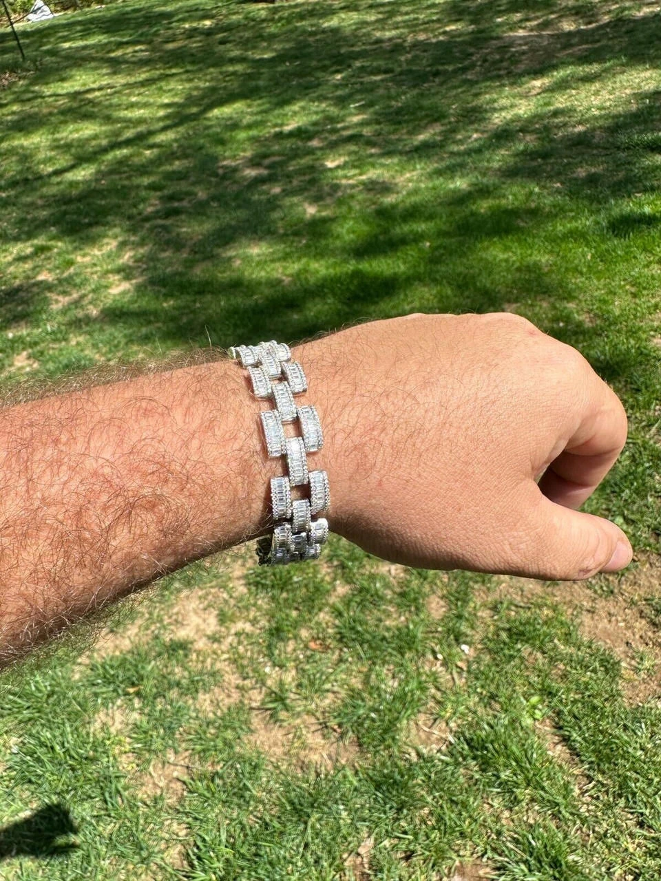 MOISSANITE Baguette 14mm Mens Iced Panther Link Presidential Bracelet Hip Hop 22 MOISSANITE Baguette 14mm Mens Iced Panther Link Presidential Bracelet Hip Hop - Image 20